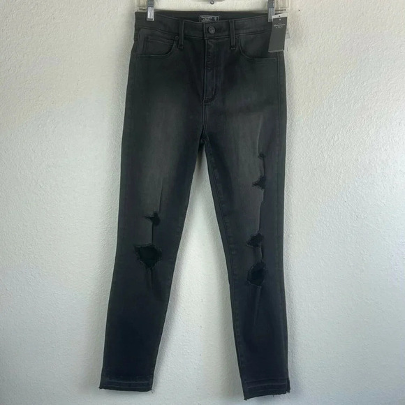 Abercrombie & Fitch Denim - Abercrombie & Fitch Jeans Women's Sz 26/2R Simone High Rise Ankle Denim Black